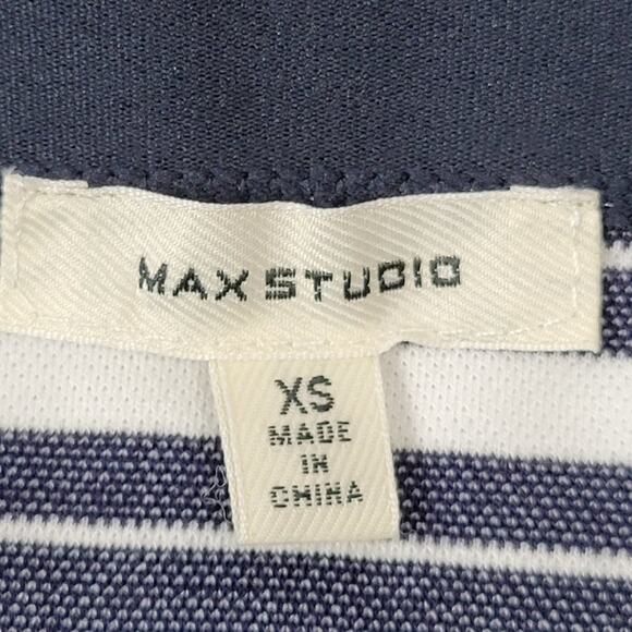 Max Studio Navy & White‎ Striped Midi Pencil Skirt Size XS - Picture 5 of 7